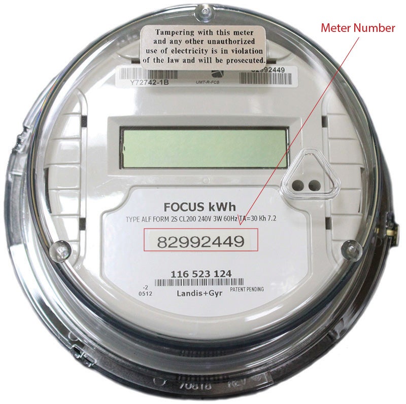 Where To Find Electric Meter Number